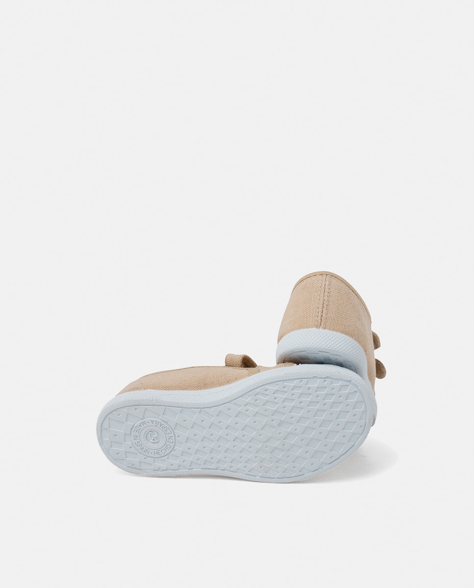 Sapatilhas Flexíveis de Lona Eco com Tira Aderente - Azul Ganga Pisamonas Taupe-2