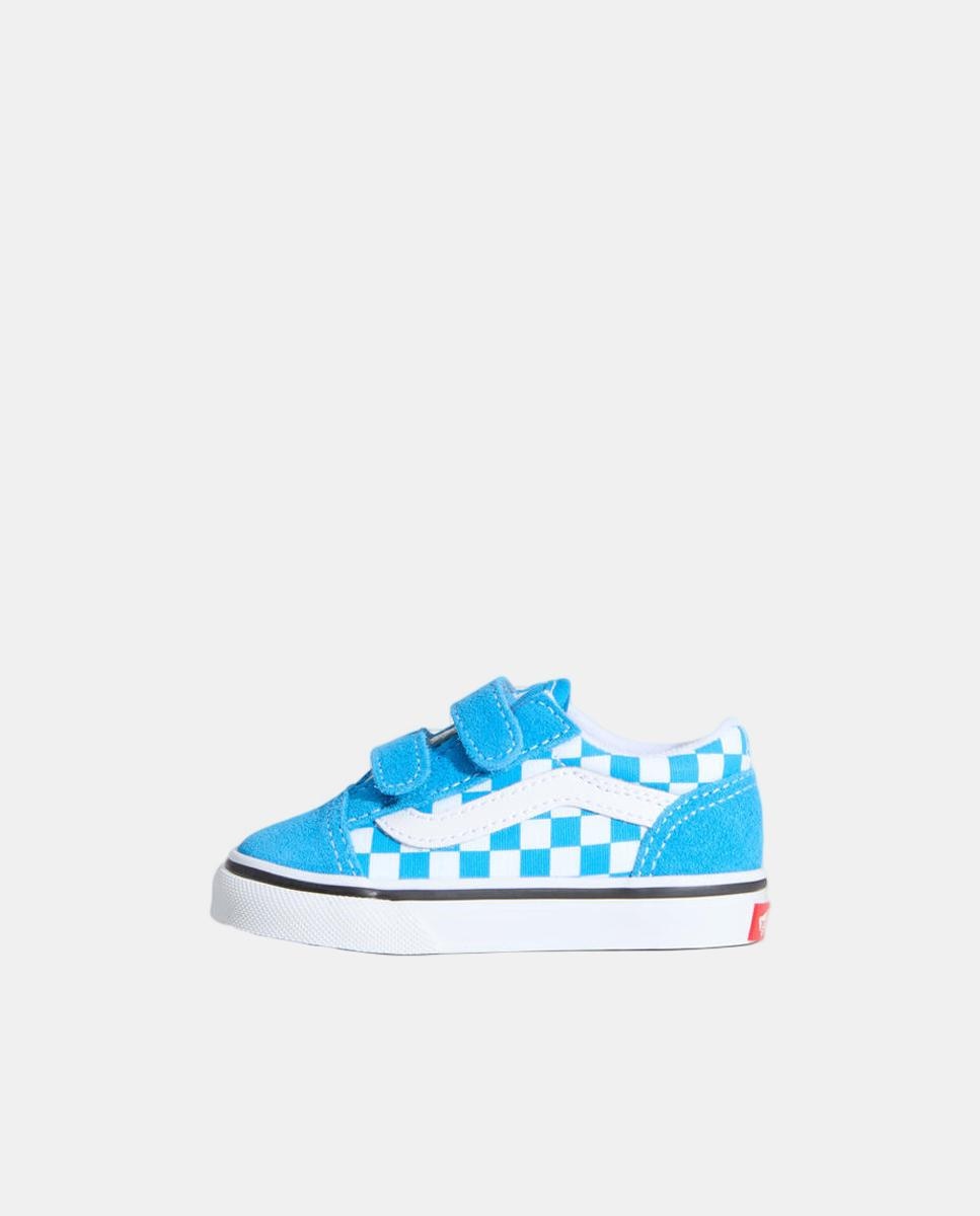 Sapatilhas causal modelo Old Skool Velcro Vans Azul-2