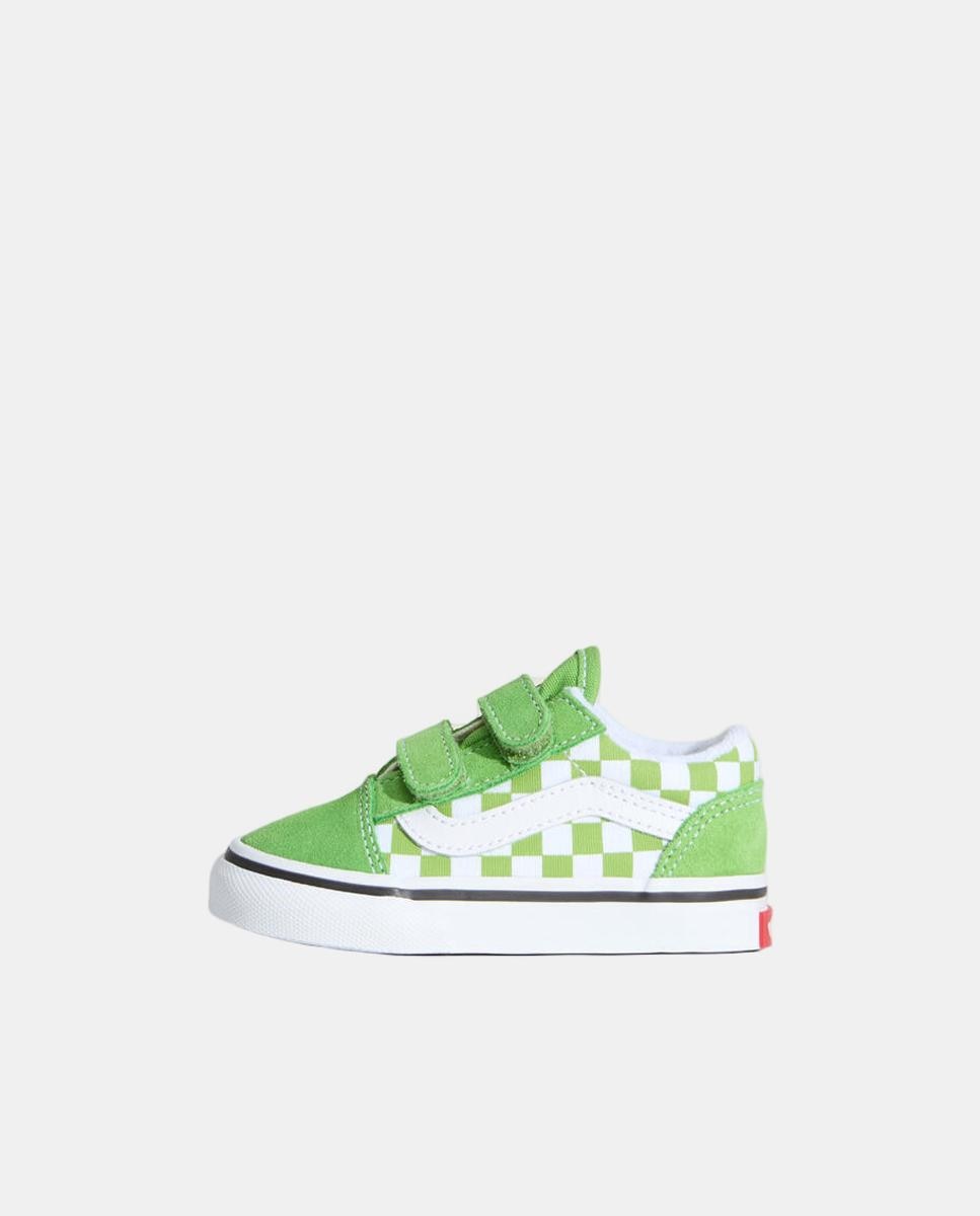 Sapatilhas Casual de Bebé Modelo Old Skool Velcro Vans Verde mate-2