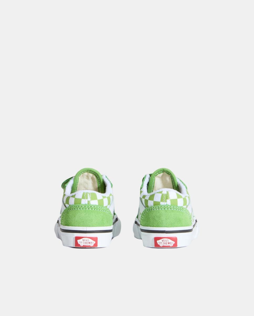 Sapatilhas Casual de Bebé Modelo Old Skool Velcro Vans Verde mate-3