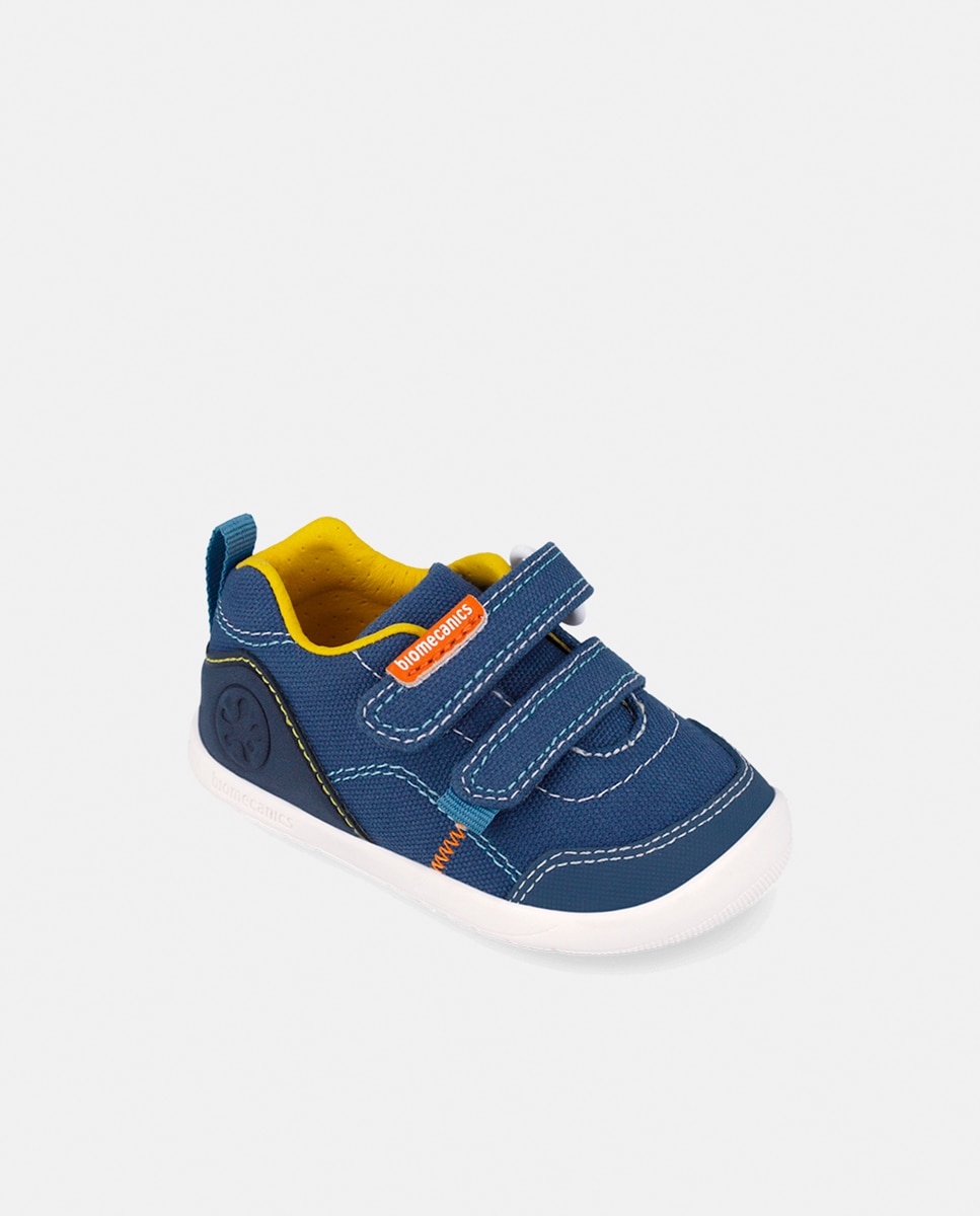 Sapatos de Lona com Velcro Duplo Biomecanics Azul-4