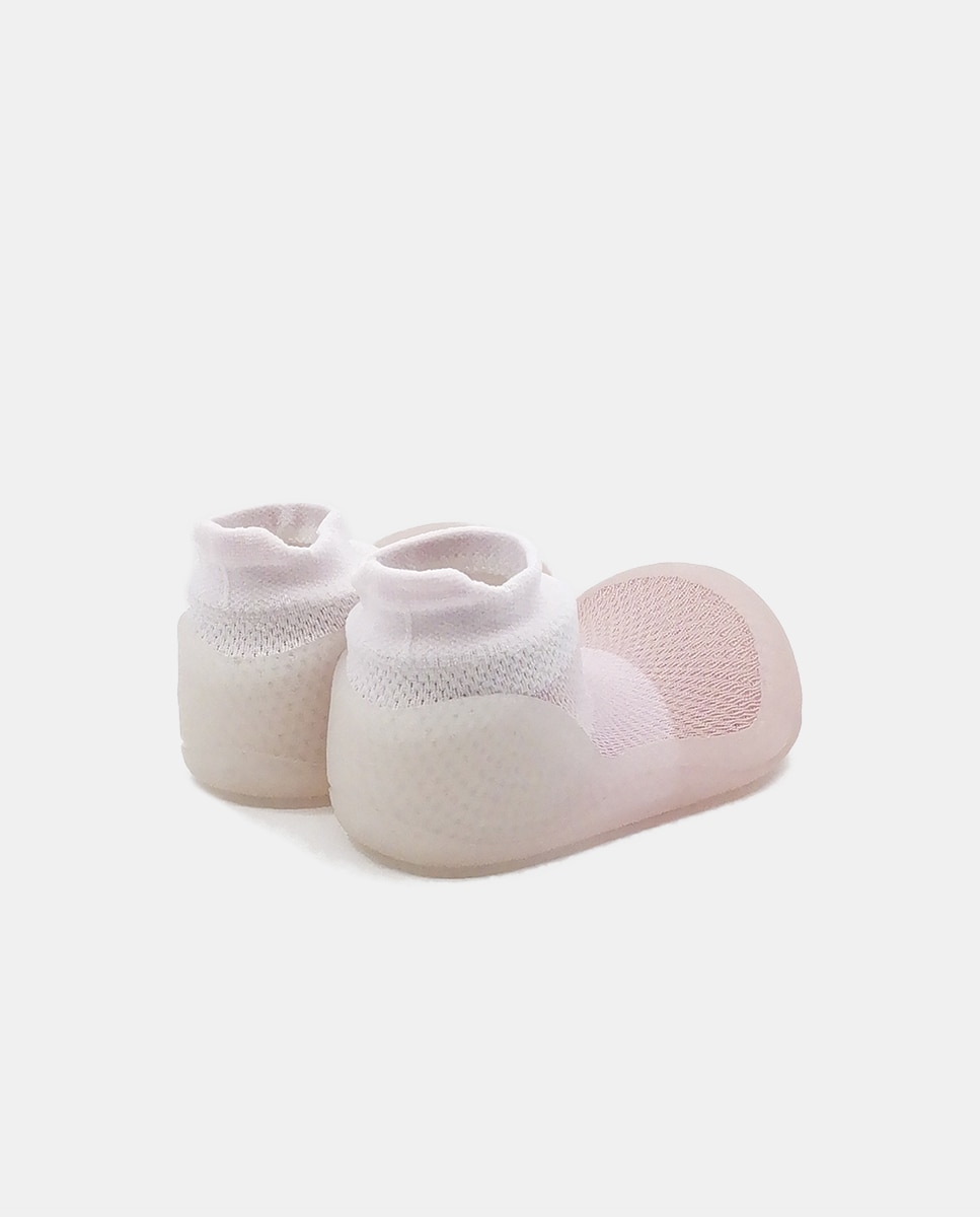 Pantufas de bebé em tecido Aqua-X rosa Attipas Rosa-3