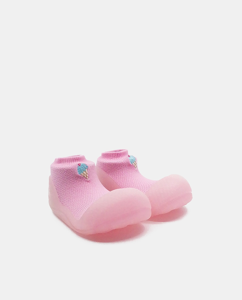 Imagen 2 de Zapatillas de casa de bebés en tejido Aqua-X azul - Attipas - Rosa Rosa
