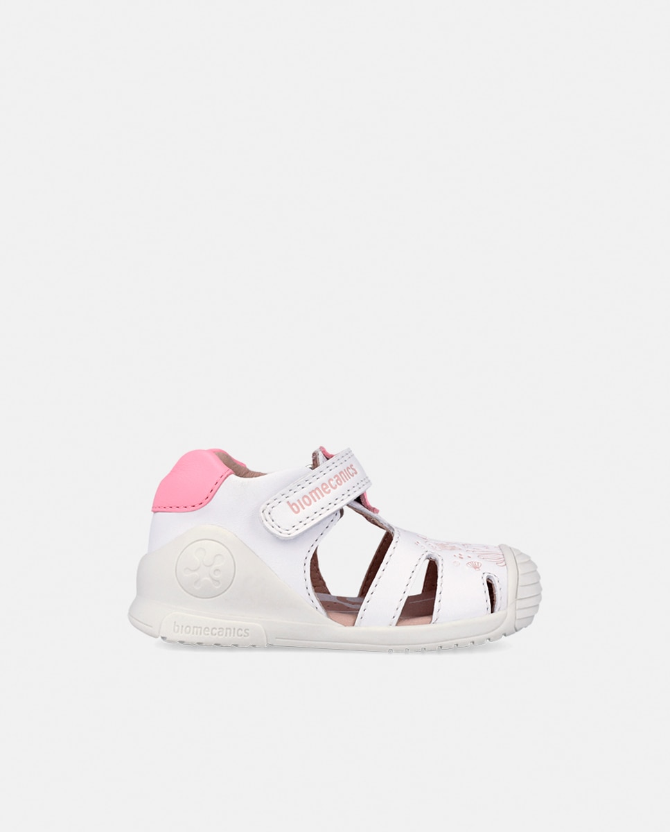 Imagem 0 de Sandálias Gravadas em Pele com Velcro