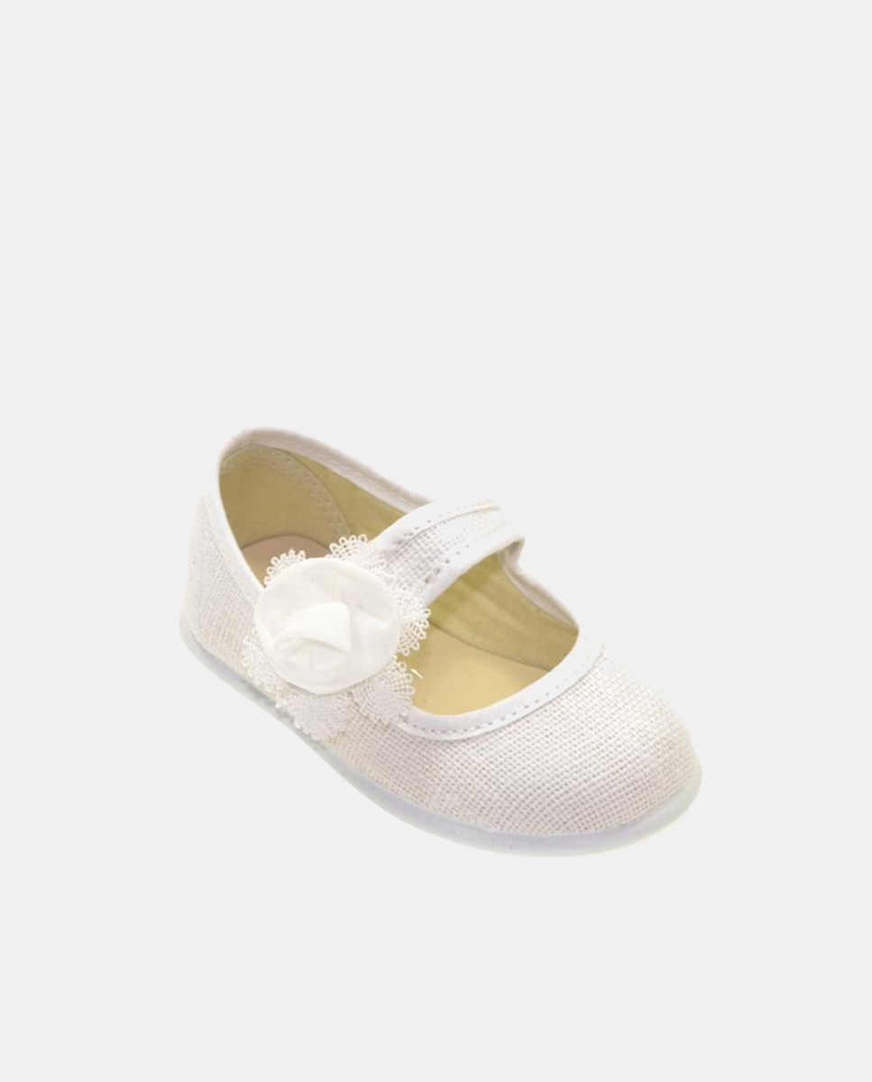 Imagem 0 de Sapatos de Presilha de Bebé com Adorno e em Linho