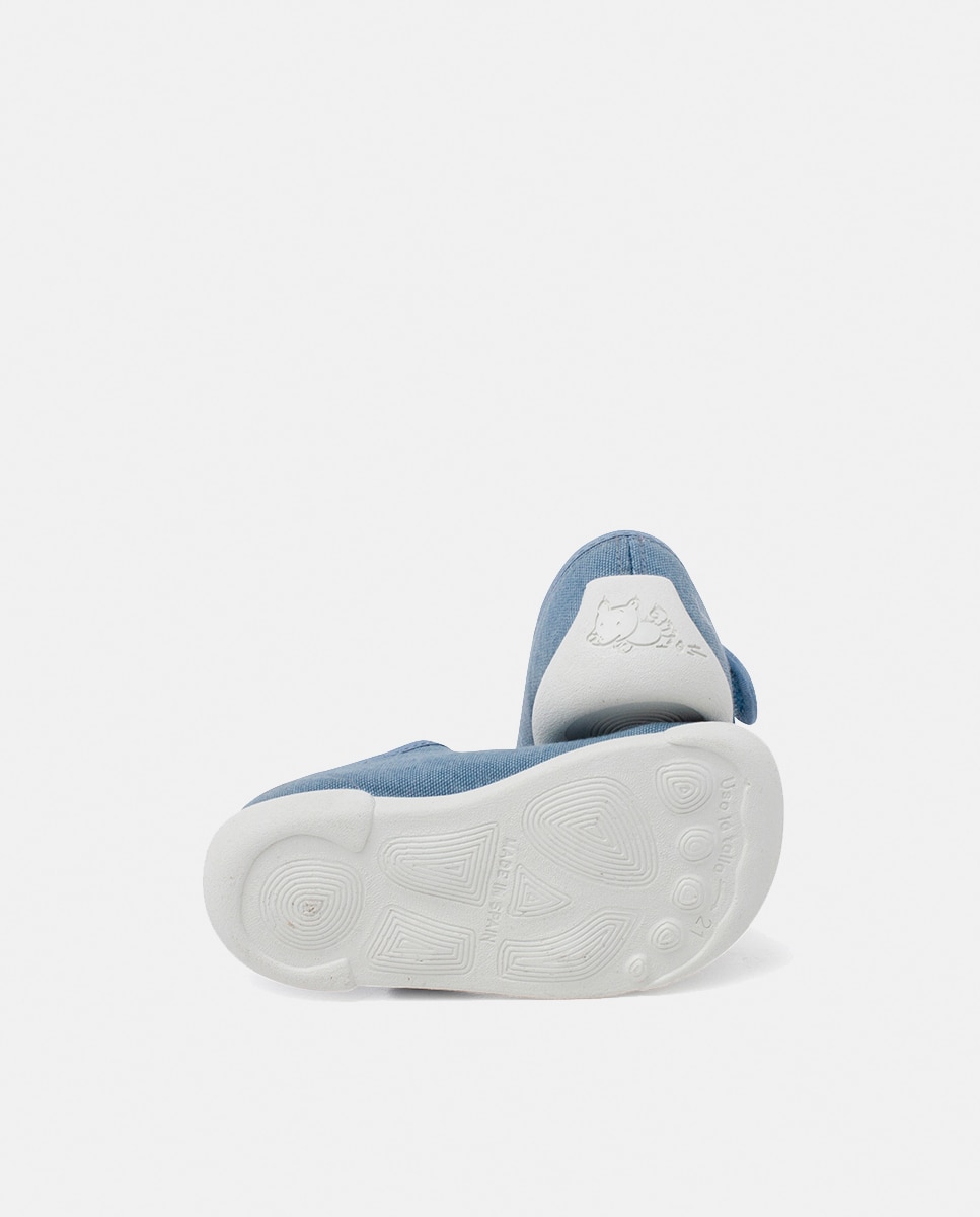 Sapatos de Presilha Barefoot com Tira Aderente Azul-2