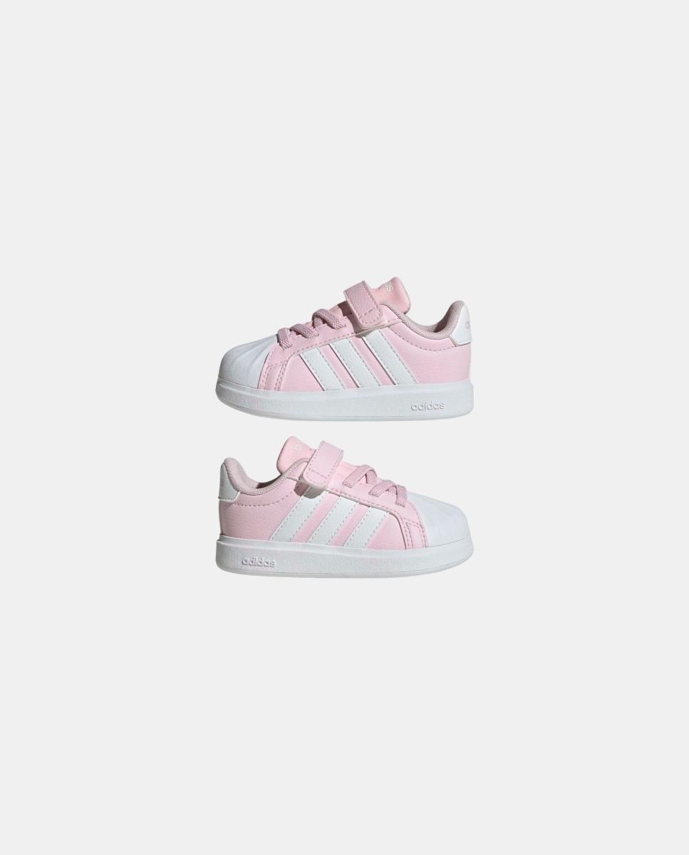 Sapatilhas Baixas de Bebé com Fecho Aderente adidas Rosa-9
