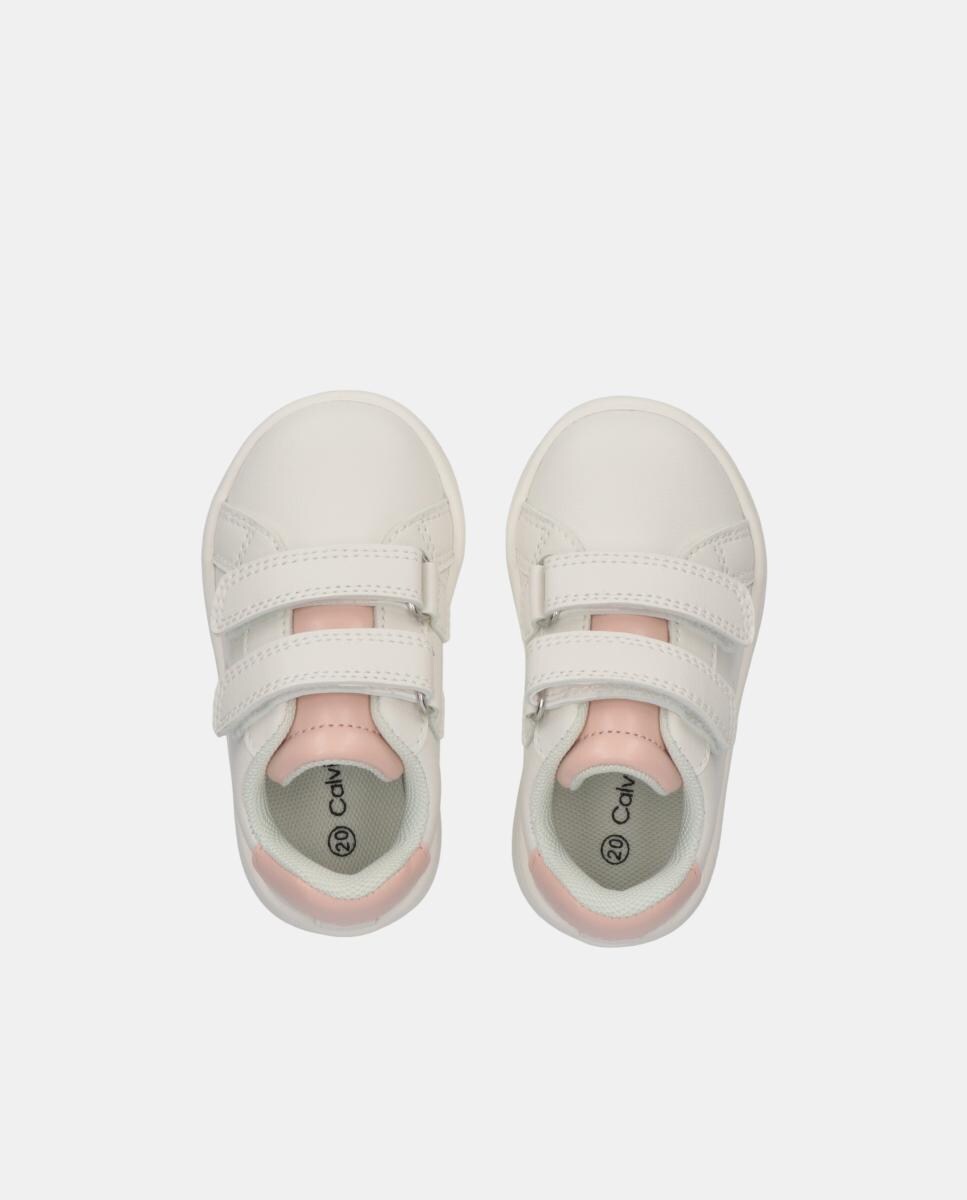 Sapatilhas Básicas com Velcros Branco-3