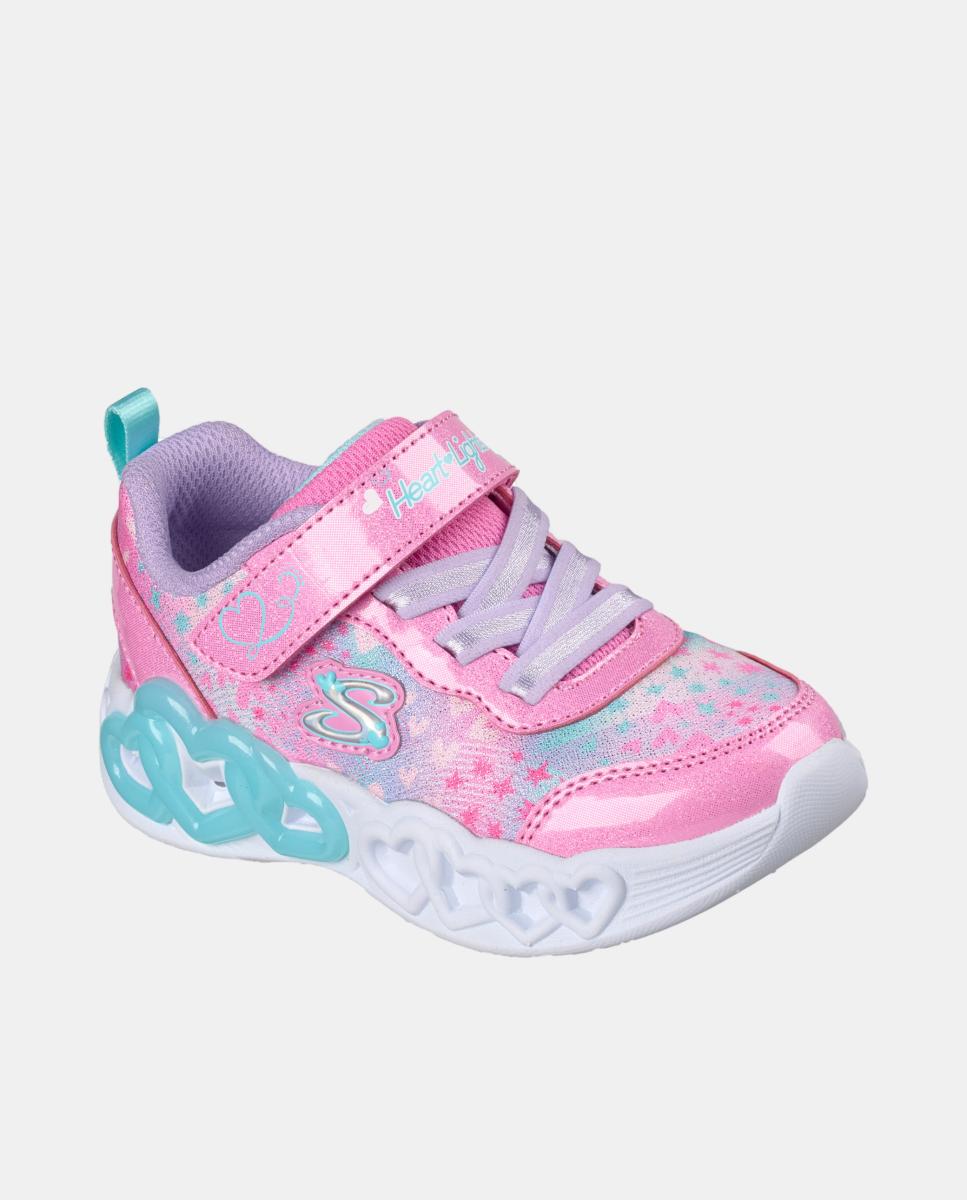 Sapatilhas de Luzes com Ajuste de Velcro Duplo Rosa-pastilha-3