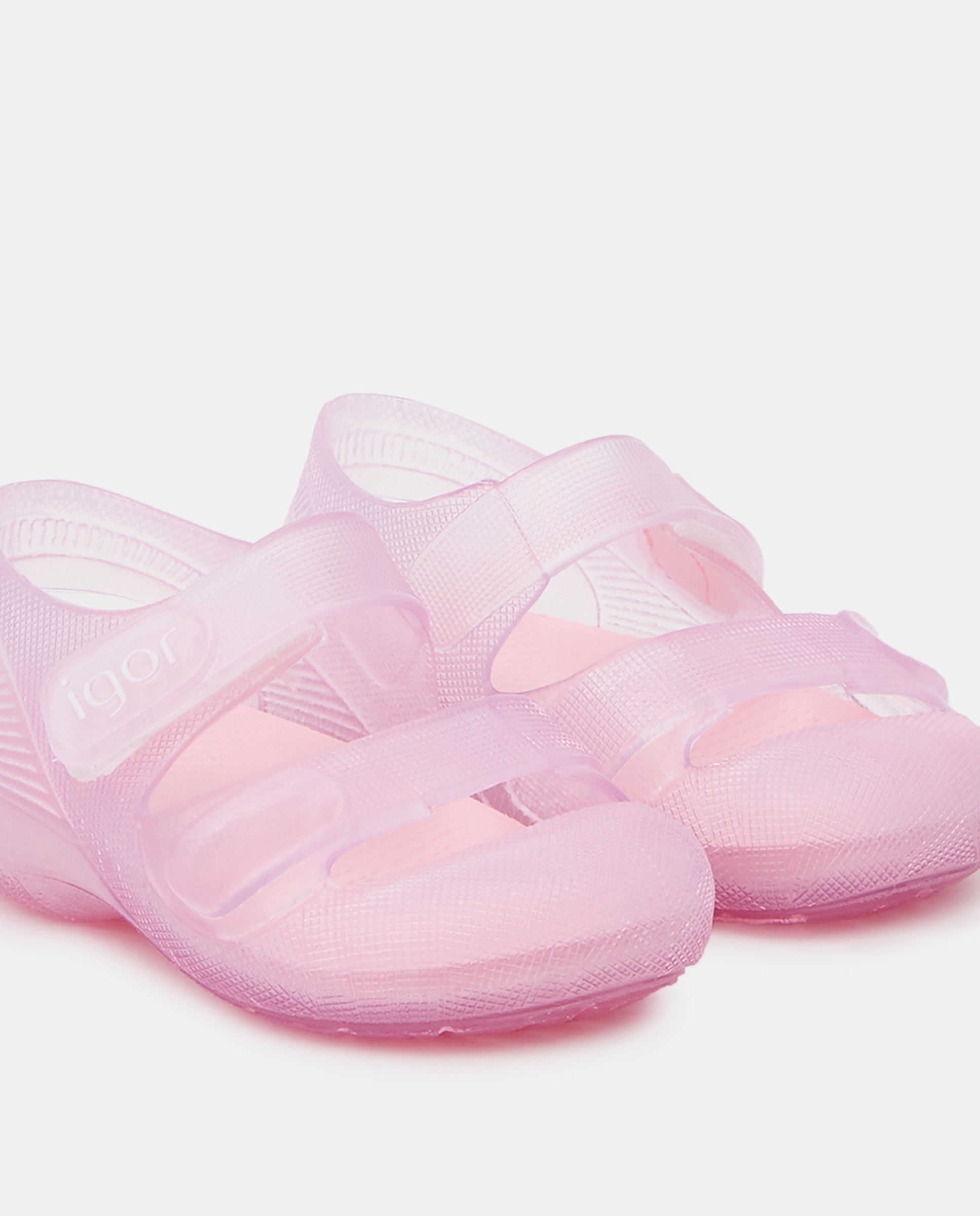 Sandálias de Bebé com Fecho Aderente - Rosa Rosa-5