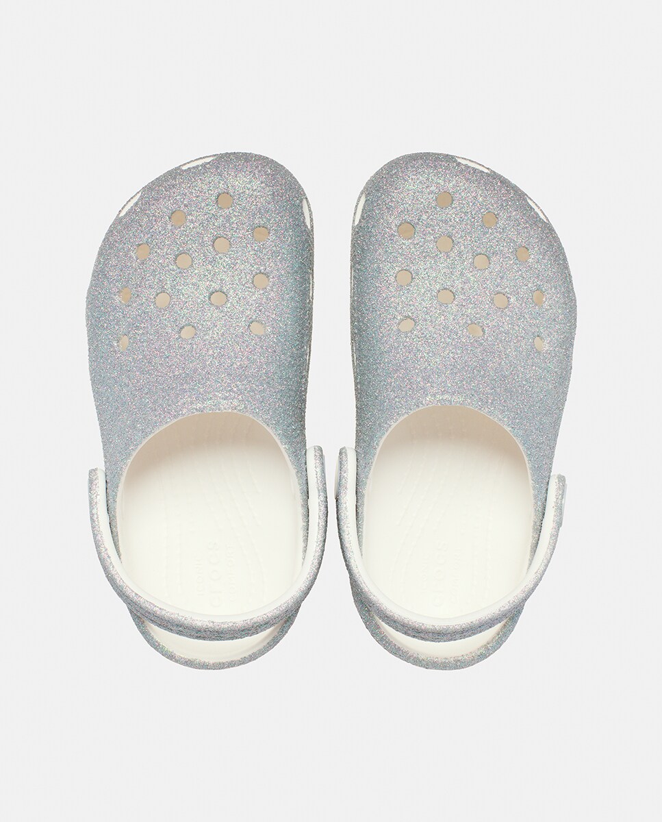 Socas de Criança Classic Iridescent Glitter Branco-2