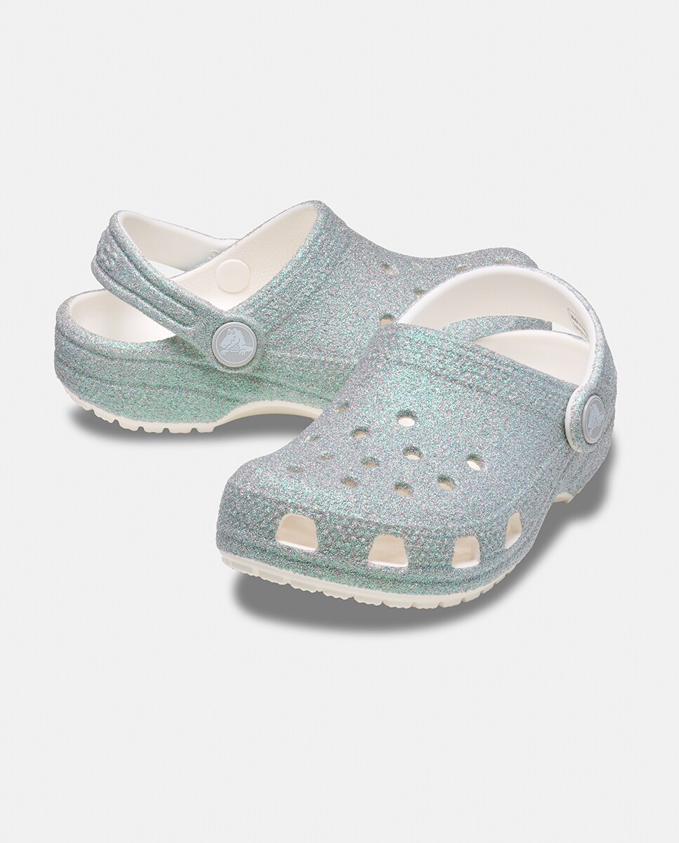 Socas de Criança Classic Iridescent Glitter Branco-3