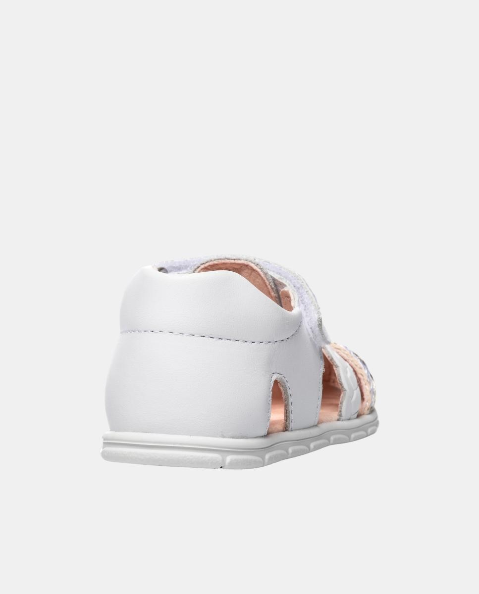 Sandálias Barefoot de Bebé Pablosky Brancos-3