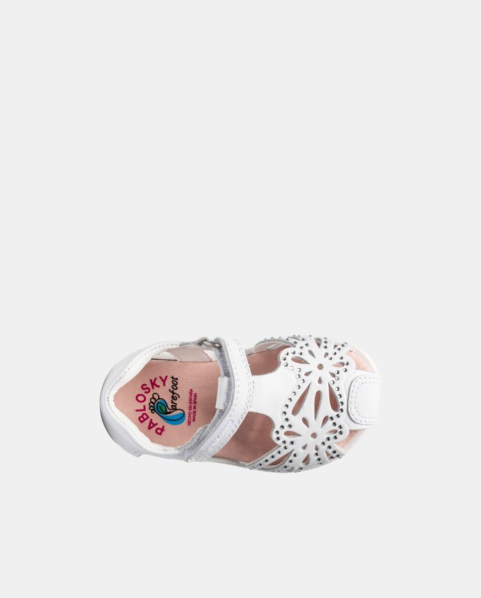 Sandalias Barefoot de bebé niña - Pablosky - Blancos Blancos-4