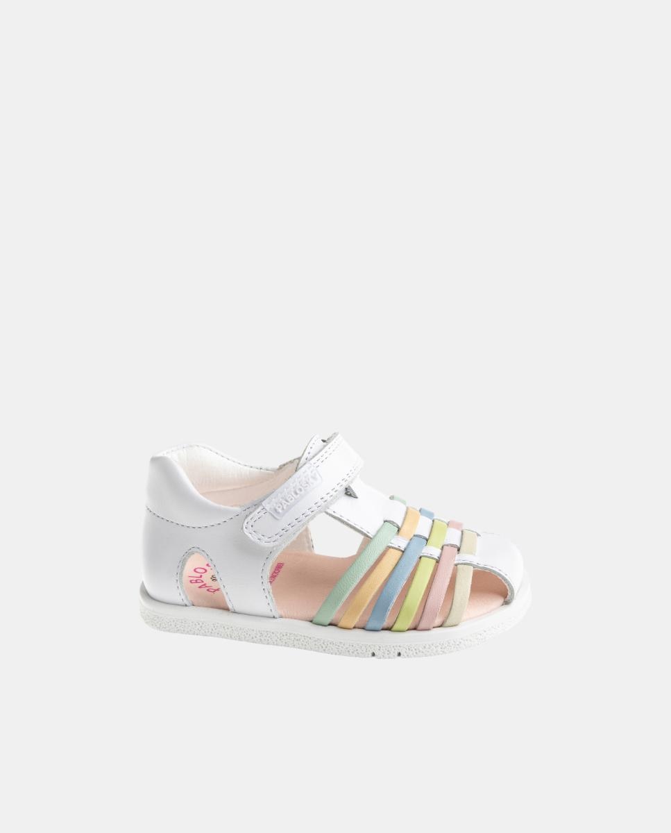 Sandalias Barefoot de bebé niña - Pablosky - Blanco Blanco-2