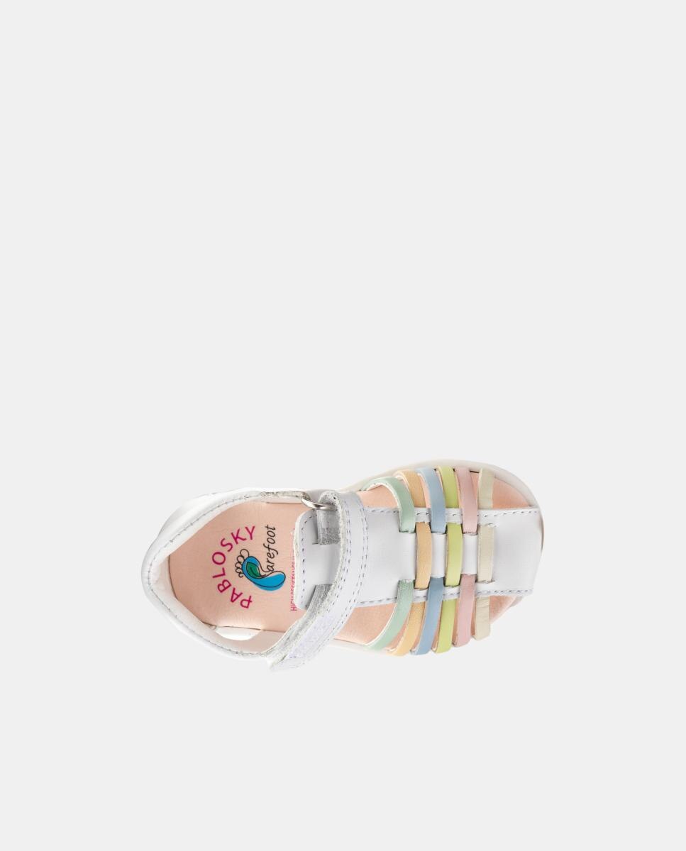 Sandalias Barefoot de bebé niña - Pablosky - Blanco Blanco-3