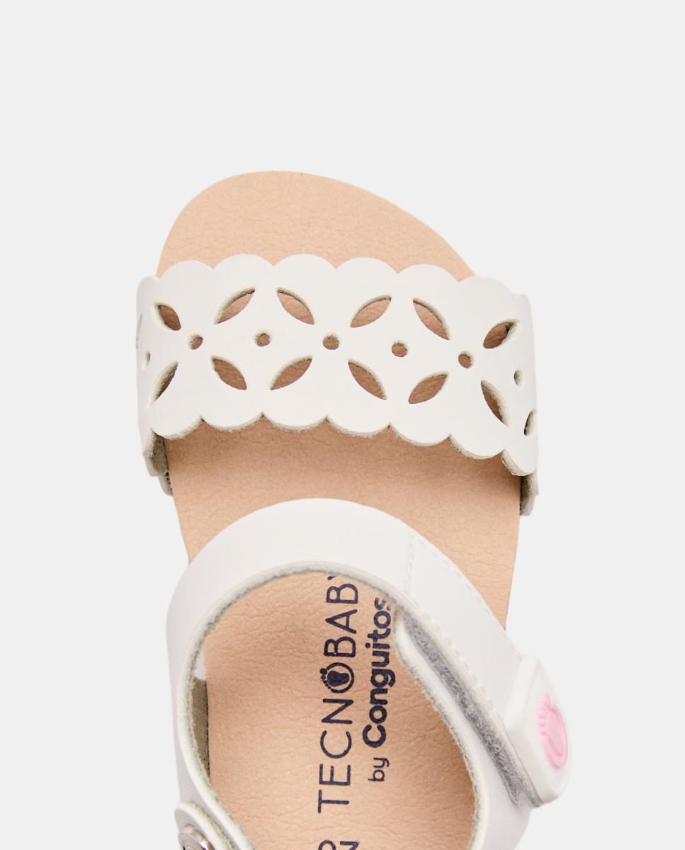 Sandalias Bio Troqueladas Respetuosas - Conguitos - Blanco roto Blanco roto-3