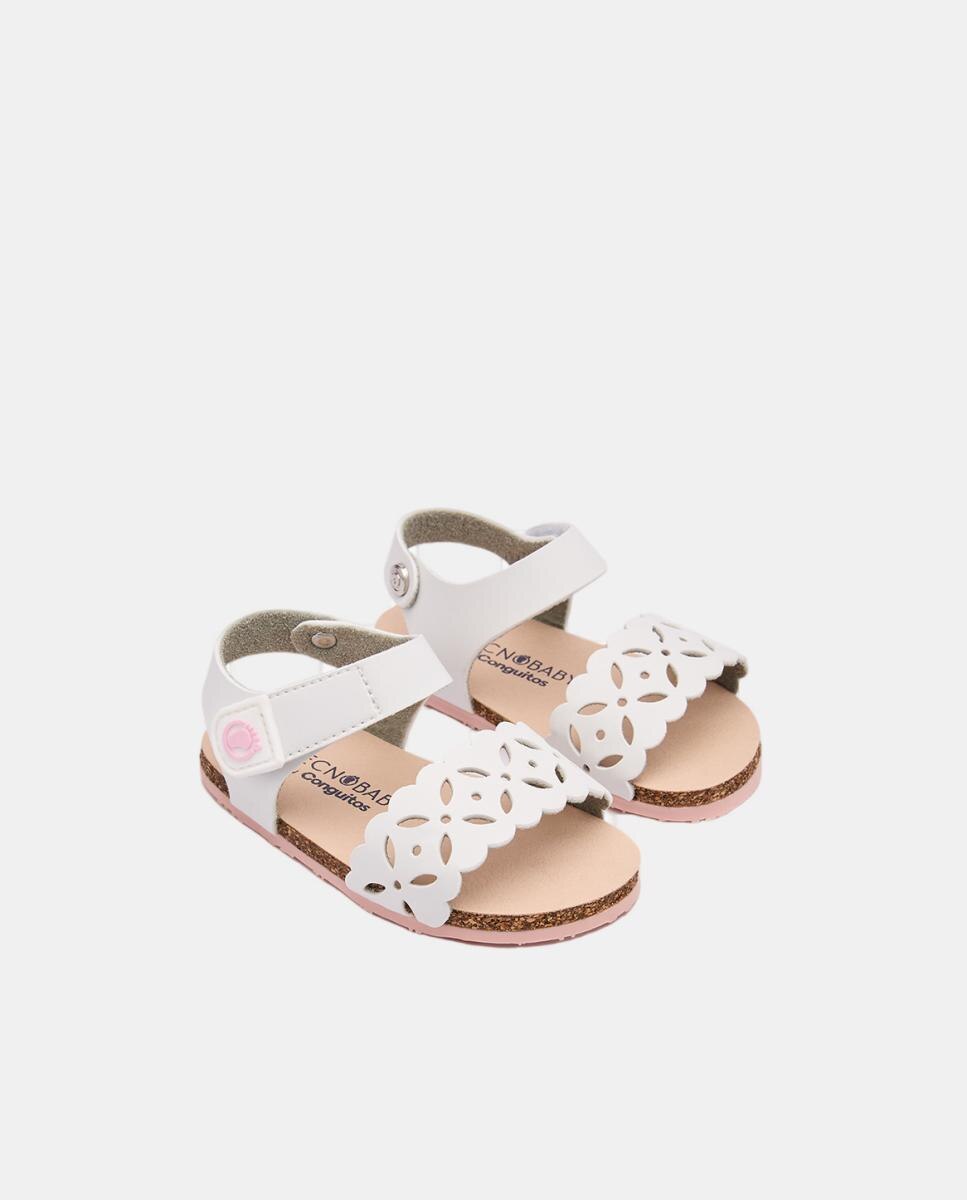 Sandalias Bio Troqueladas Respetuosas - Conguitos - Blanco roto Blanco roto-4