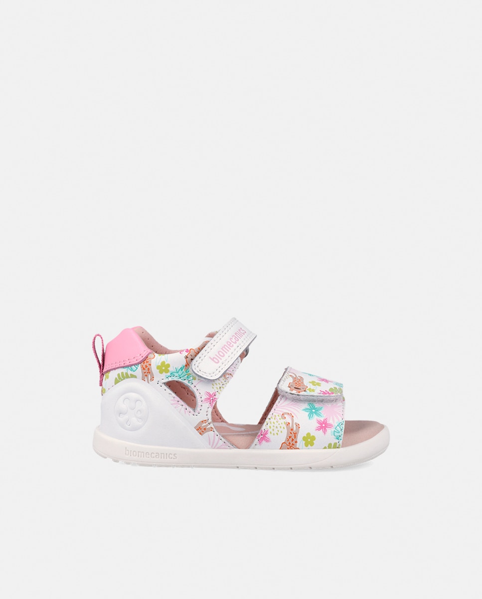 Imagem 0 de Sandálias Estampadas em Pele com Velcro