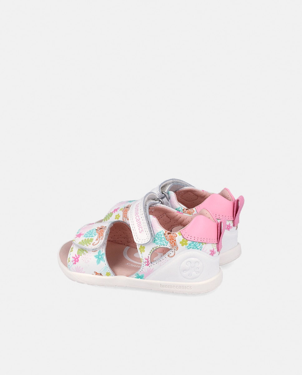 Sandálias Estampadas em Pele com Velcro Biomecanics Multicolor-3