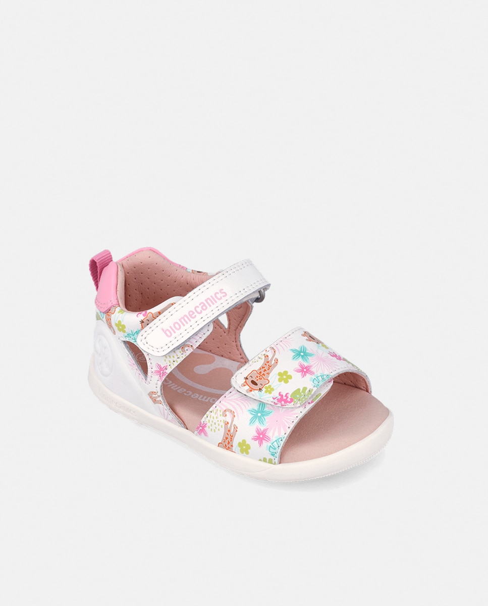 Sandálias Estampadas em Pele com Velcro Biomecanics Multicolor-4