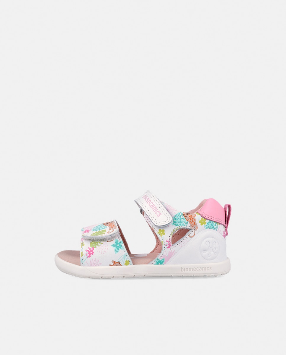 Sandálias Estampadas em Pele com Velcro Biomecanics Multicolor-5