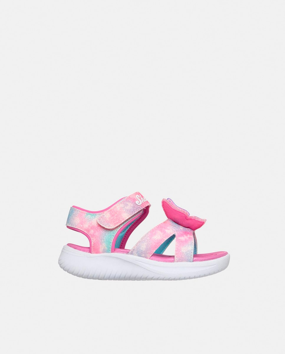 Imagem 0 de Sandálias de Luzes com Desenho de Borboleta e Ajuste de Velcro