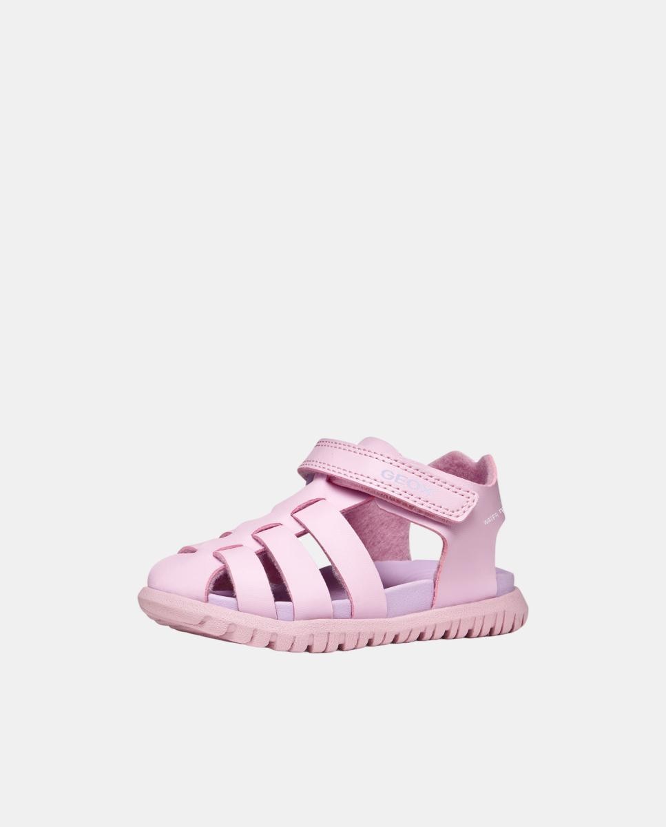 Sandálias Fechadas de Bebé Resistentes à Água Rosa-pastilha-2