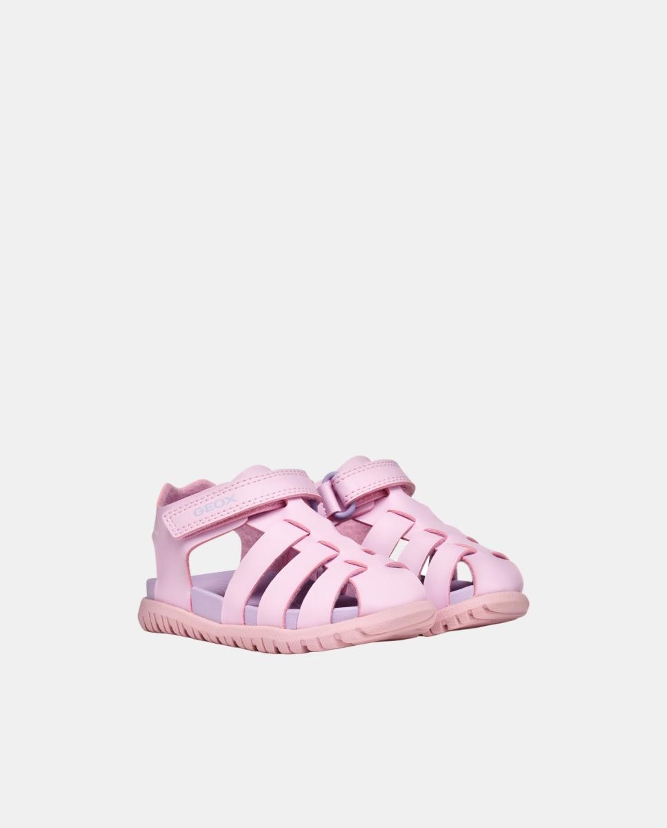 Sandálias Fechadas de Bebé Resistentes à Água Rosa-pastilha-3
