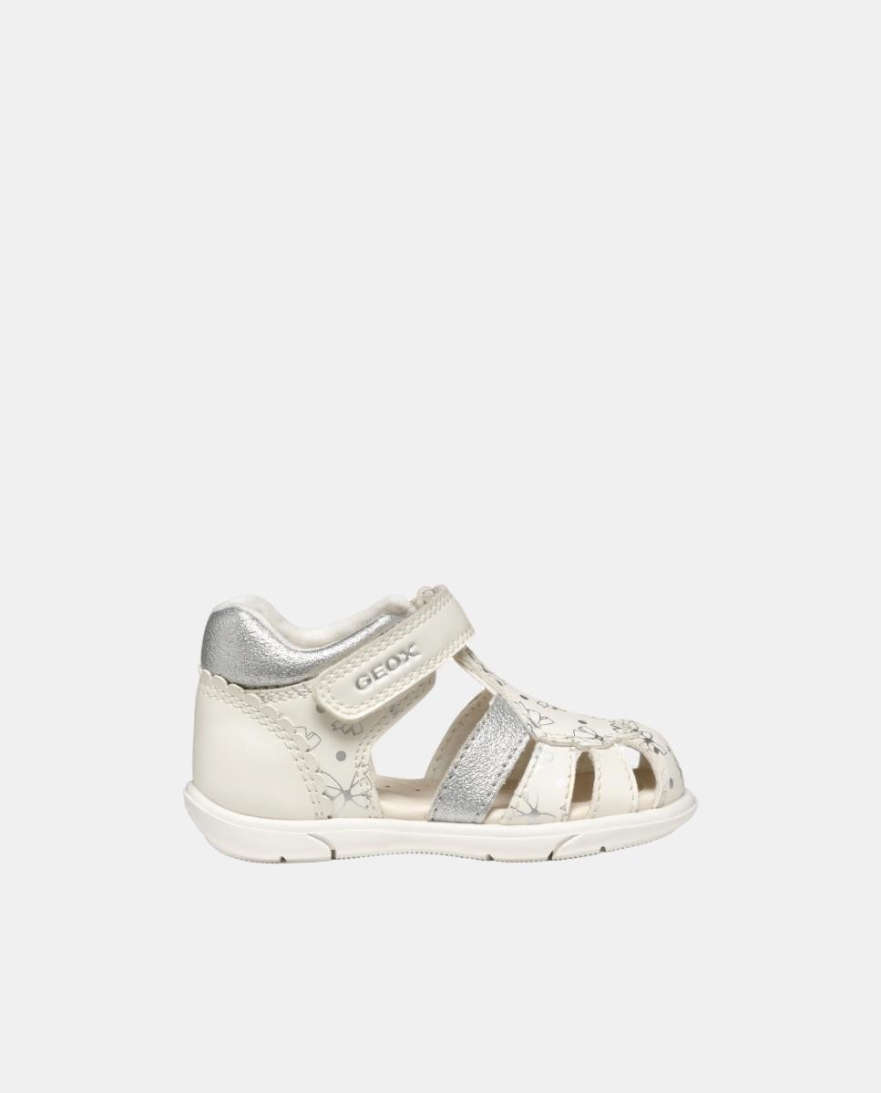 Sandálias Fechadas de Bebé Primeiros Passos Geox Branco-1