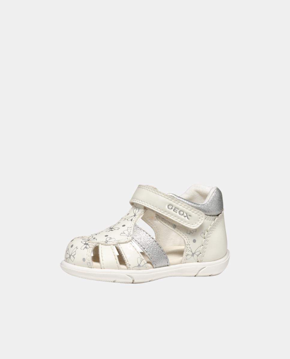 Sandálias Fechadas de Bebé Primeiros Passos Geox Branco-2