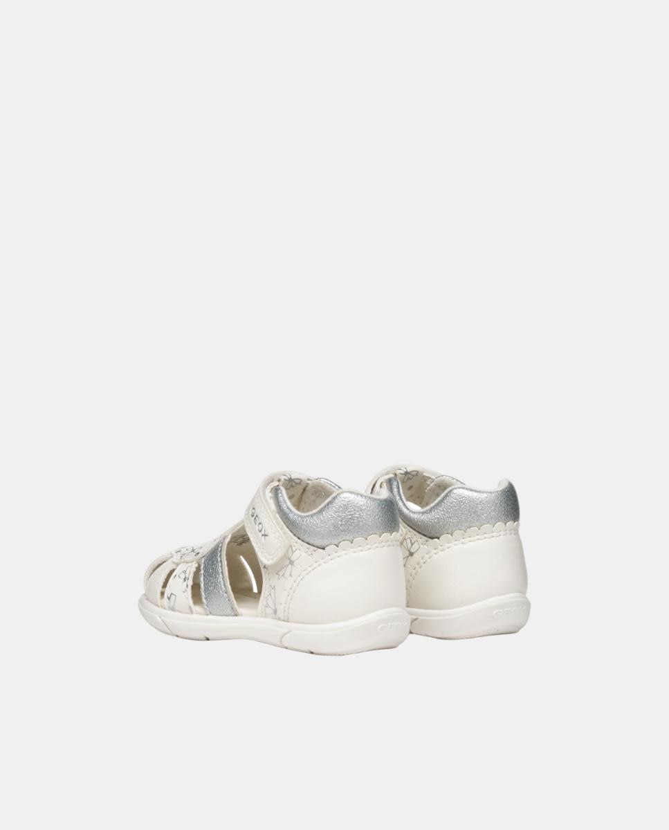 Sandálias Fechadas de Bebé Primeiros Passos Geox Branco-4