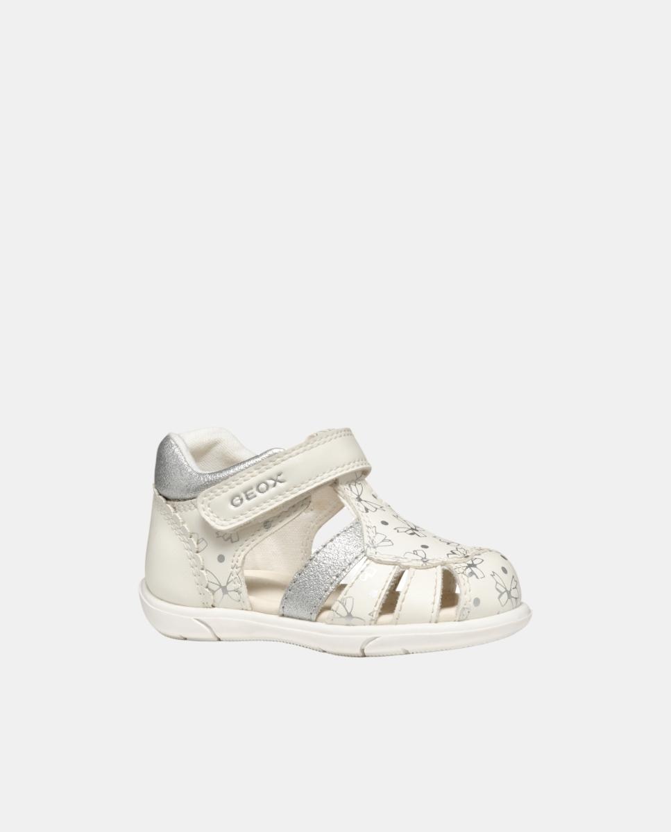 Sandálias Fechadas de Bebé Primeiros Passos Geox Branco-5