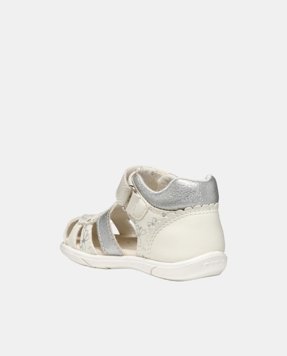 Sandálias Fechadas de Bebé Primeiros Passos Geox Branco-6