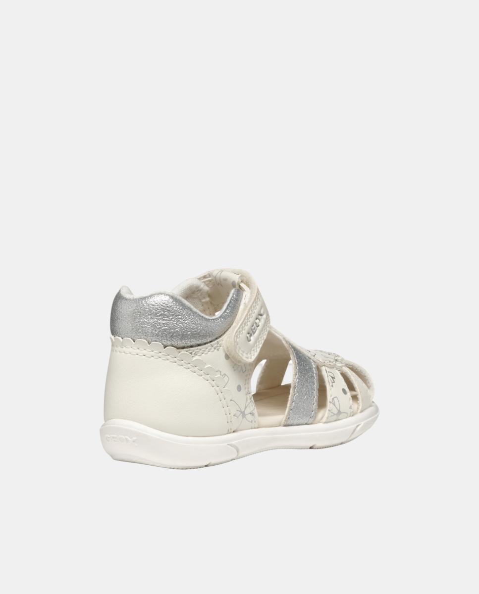 Sandálias Fechadas de Bebé Primeiros Passos Geox Branco-7