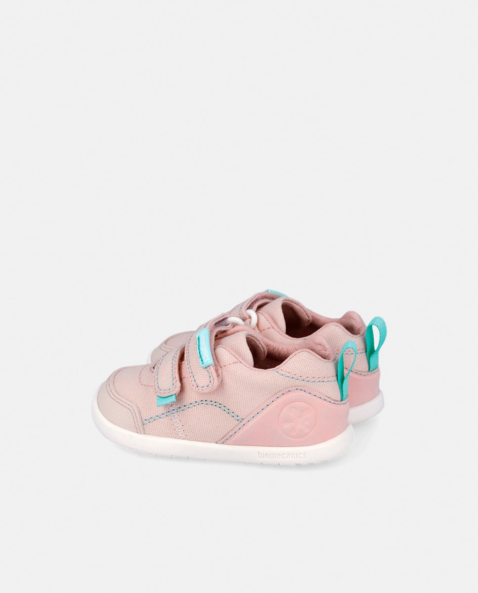 Sapatos de Lona com Velcro Duplo Biomecanics Rosa-pálido-3