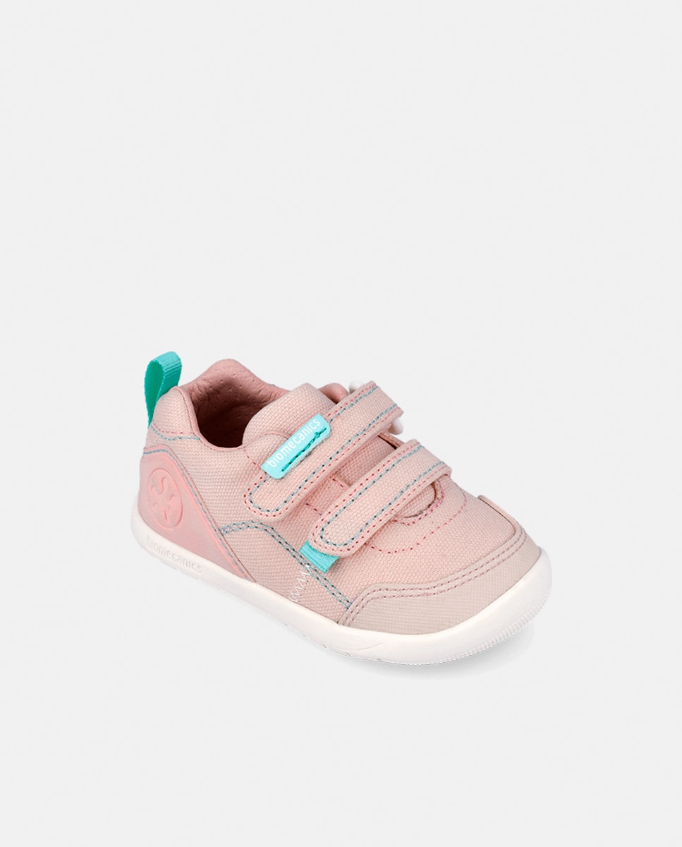 Sapatos de Lona com Velcro Duplo Biomecanics Rosa-pálido-4