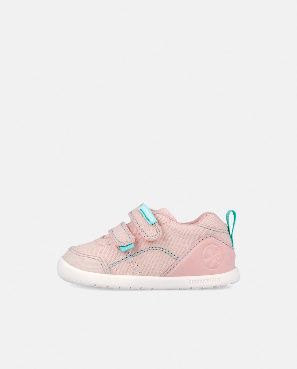 Sapatos de Lona com Velcro Duplo Biomecanics Rosa-pálido-5