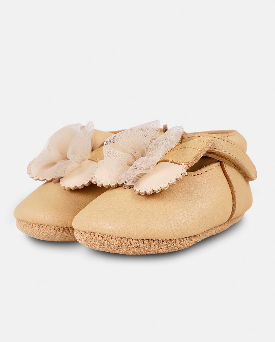 Zapato de bebé con velcro - Donsje - Beige Beige-4