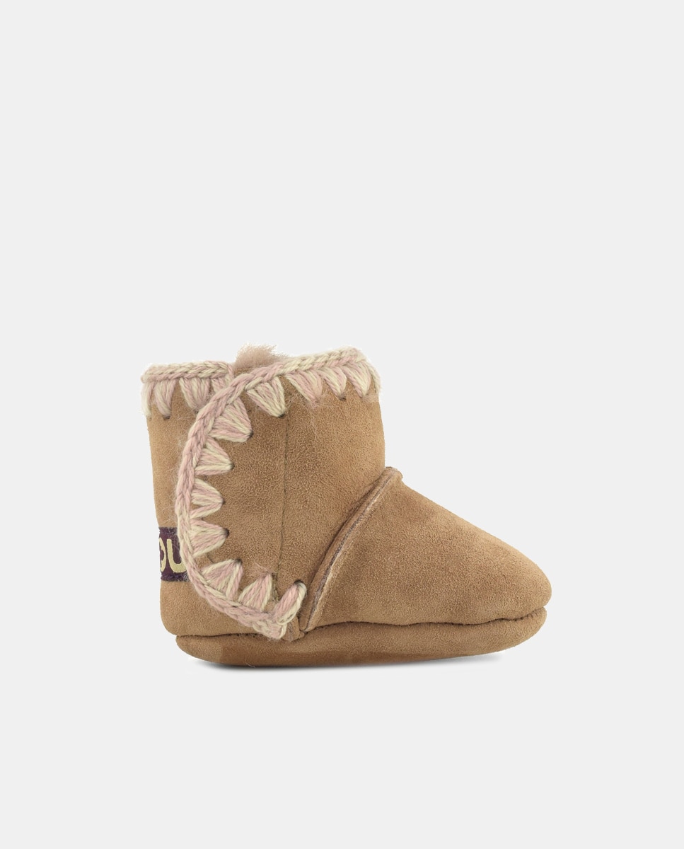 Imagem 0 de Botas de Bebé com Tira de Crochet em Contraste e em Croute
