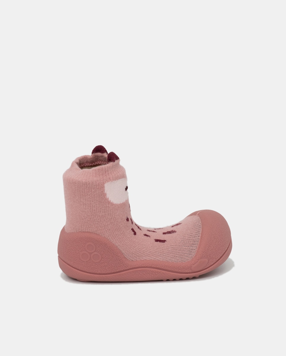 Botas de tricot de algodão de bebé Attipas Rosa-1