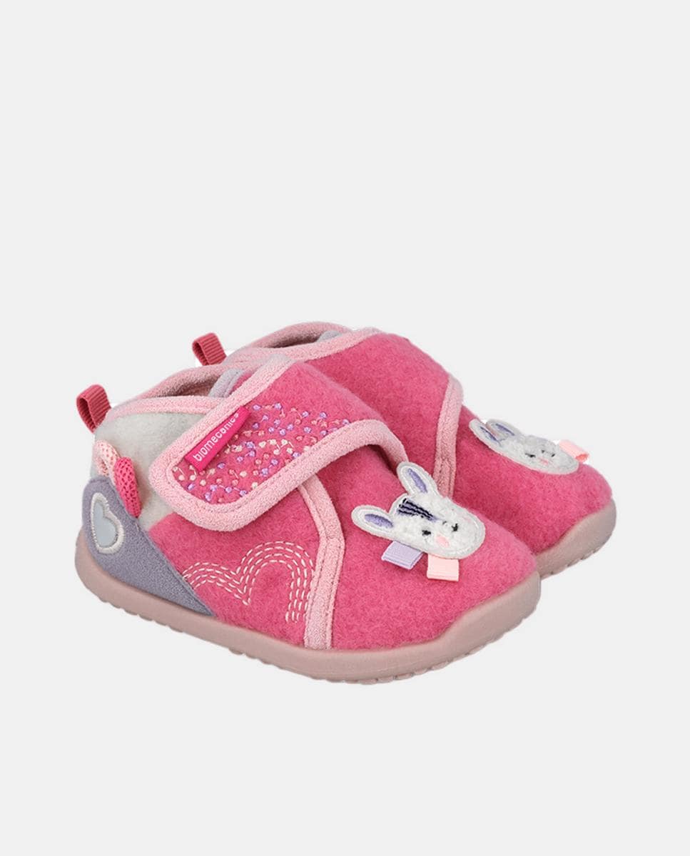 Pantufas em Tecido com Velcro Rosa-pastilha-2