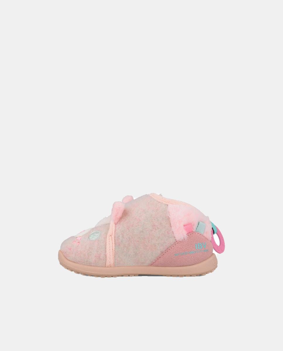 Pantufas Barefoot para Primeiros Passos com Biqueira Redonda. Rosa-2