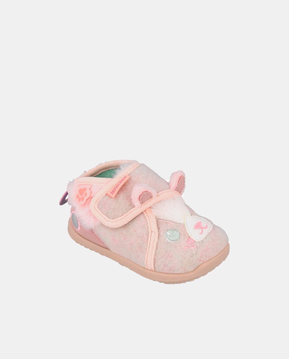 Pantufas Barefoot para Primeiros Passos com Biqueira Redonda. Rosa-3