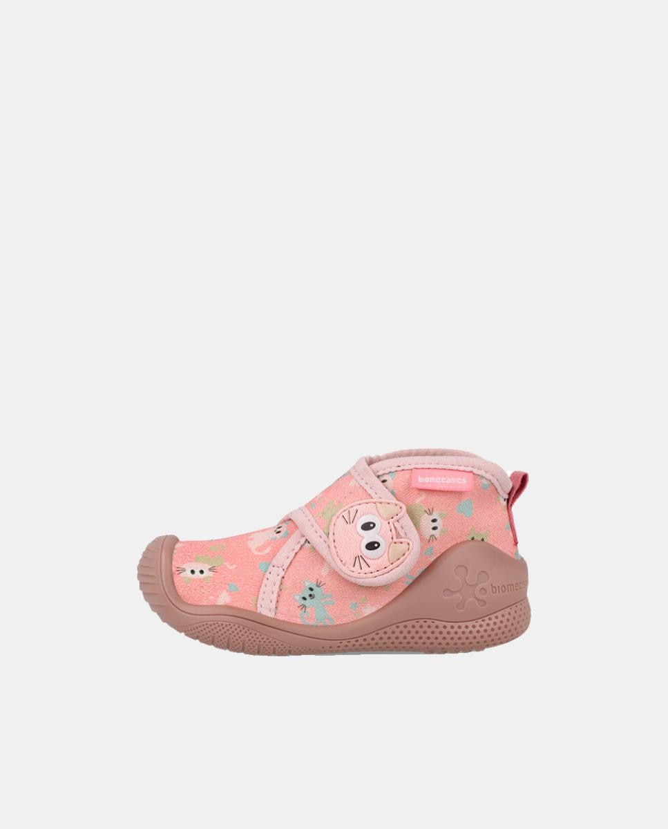 Pantufas para Primeiros Passos com Biqueira Protegida Biomecanics Rosa-2