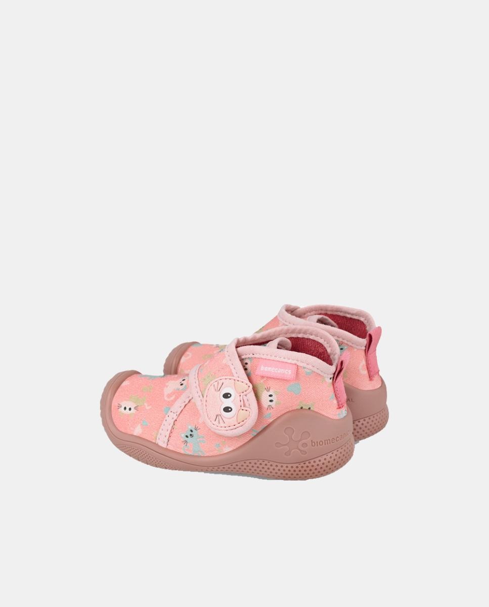 Pantufas para Primeiros Passos com Biqueira Protegida Biomecanics Rosa-3