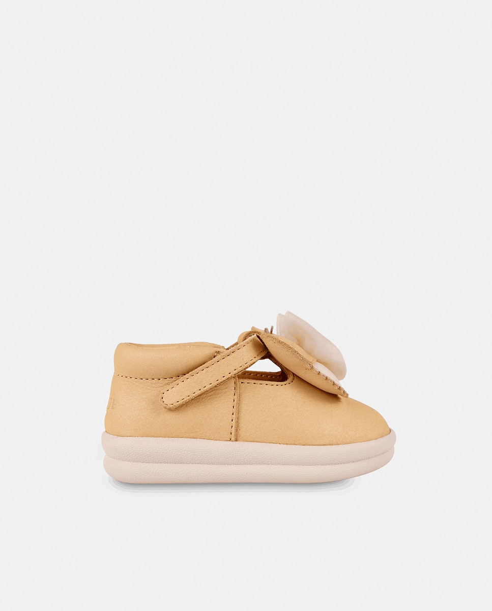 Zapato para niños pequeños con correa de velcro - Donsje - Beige Beige-1