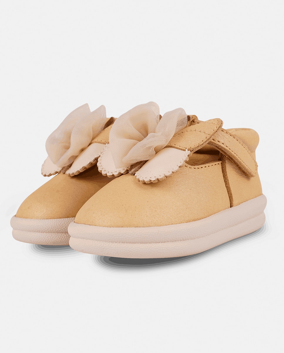 Zapato para niños pequeños con correa de velcro - Donsje - Beige Beige-4