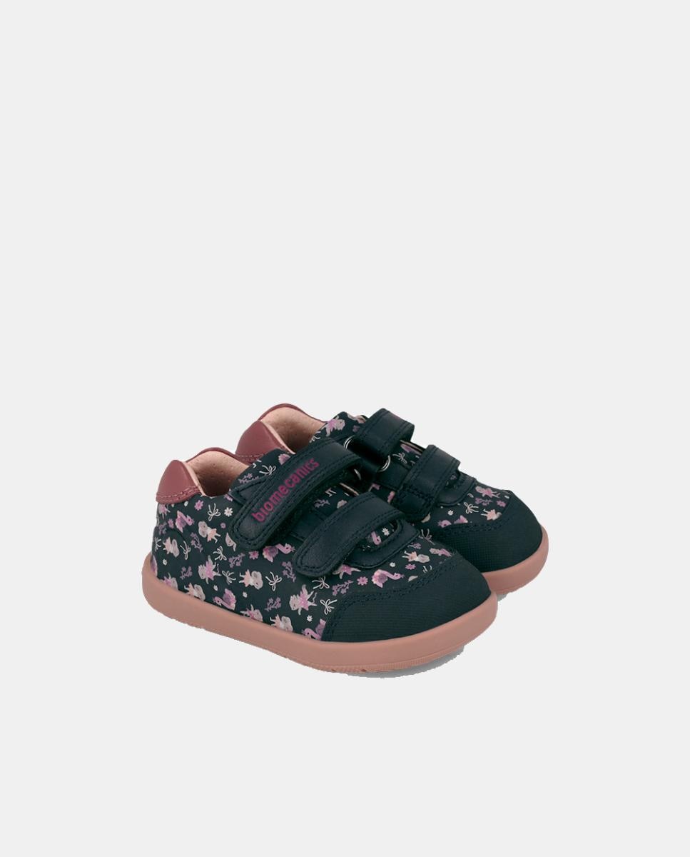 Sapatilhas Barefoot para Primeiros Passos com Estampados e Biqueira Redonda Biomecanics Azul-marinho-5