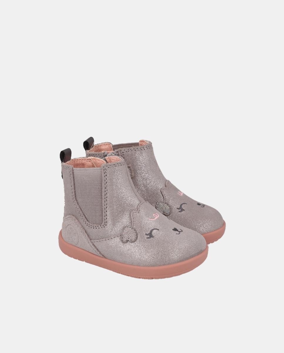 Botins Barefoot para Primeiros Passos com Biqueira Redonda Biomecanics Cinzento-6